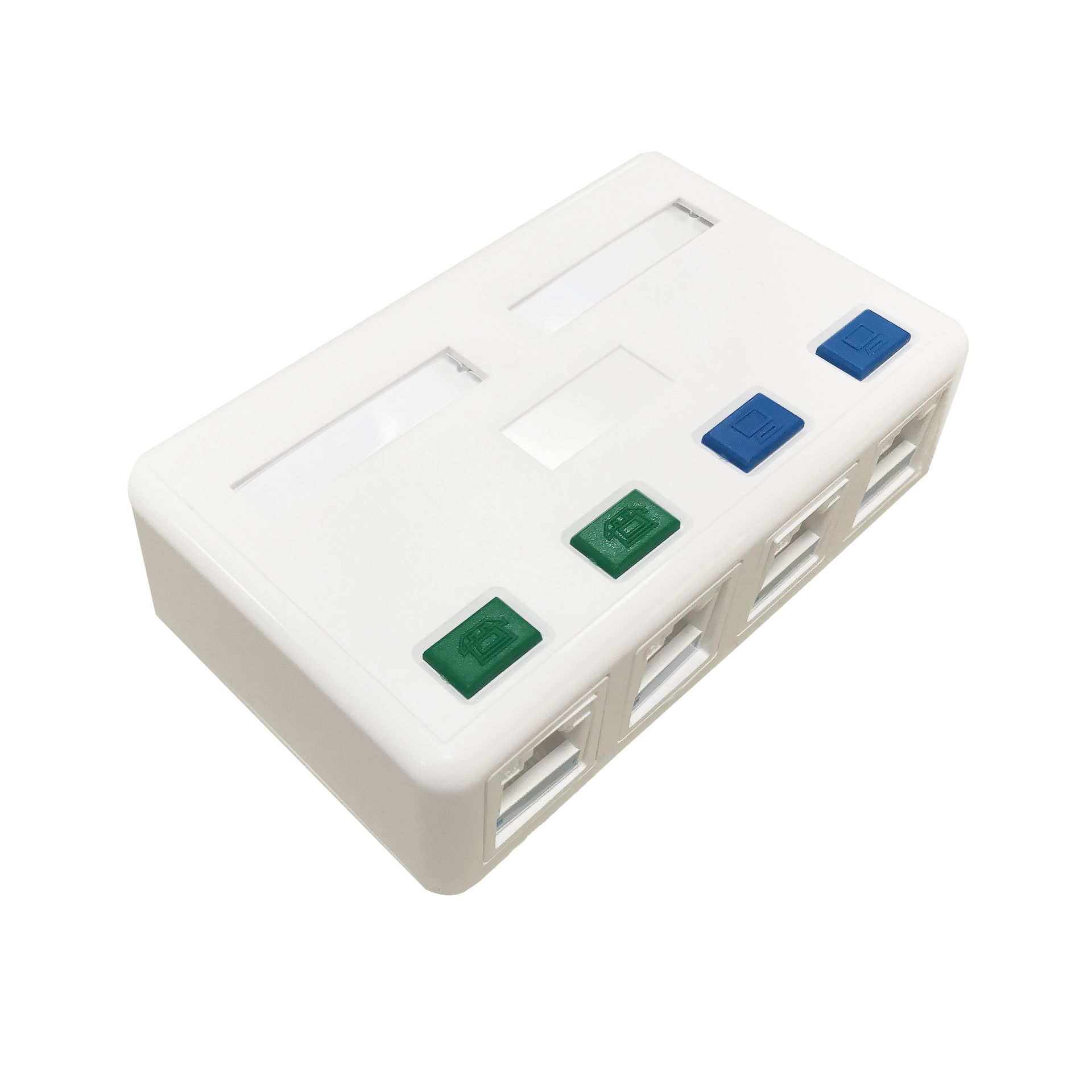 Blank Keystone Jack 4 Port Wall Surface Mount Box Solutions Crxconec